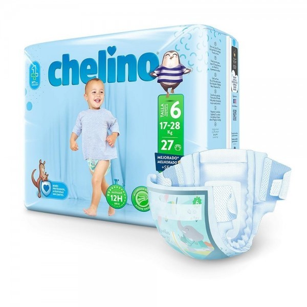 Chelino Pañal T-6 Junior. De 17 A 28 Kg. Bsa. 27 U.