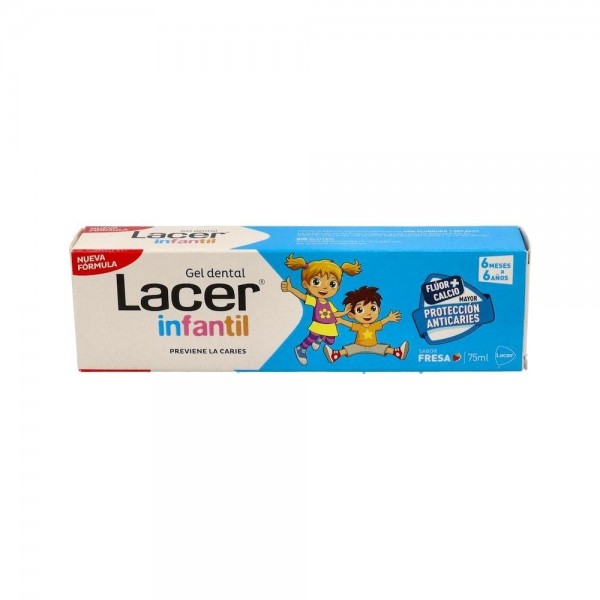 Lacer Gel Infantil Fresa 75 Ml 2-6 Años