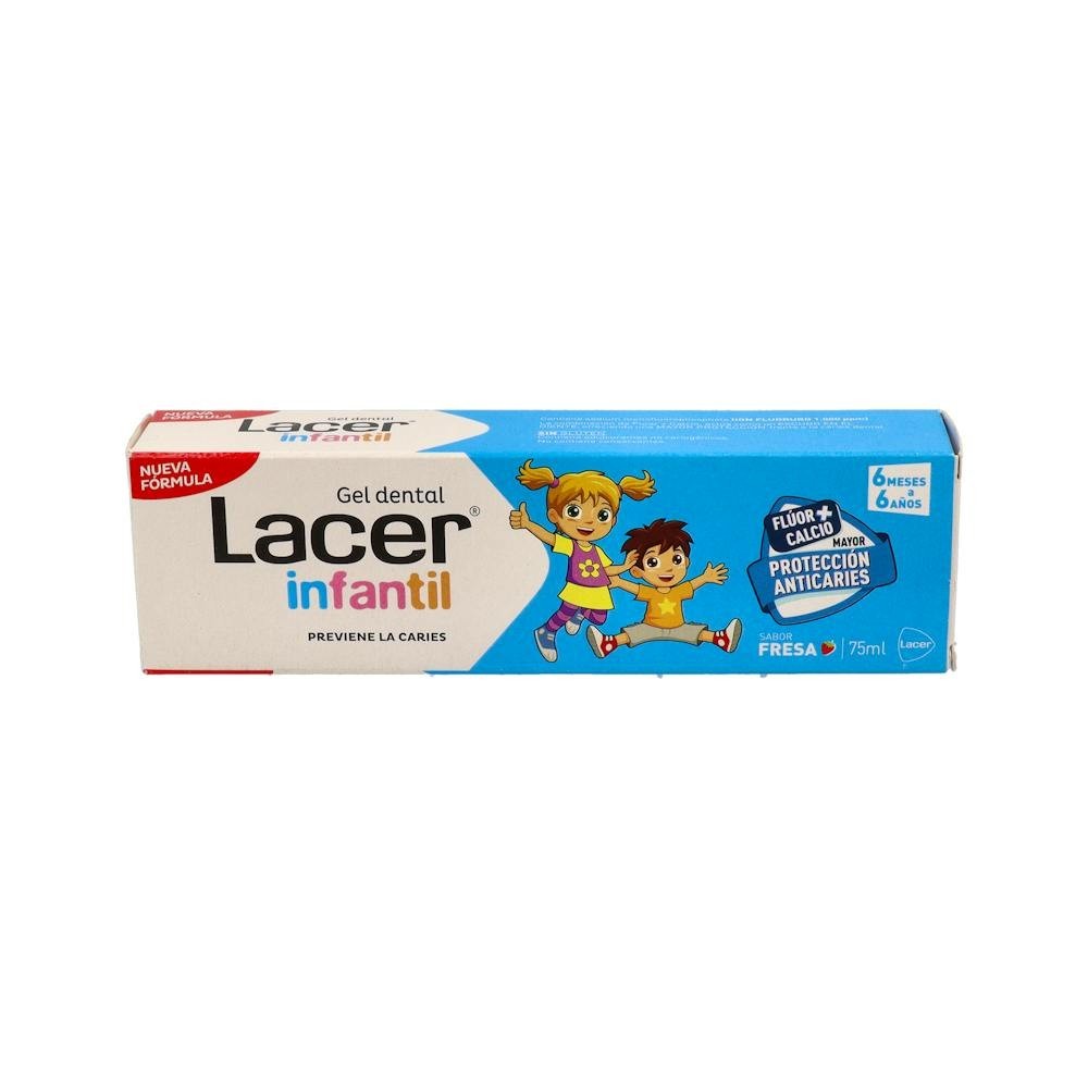 Lacer Gel Infantil Fresa 75 Ml 2-6 Años