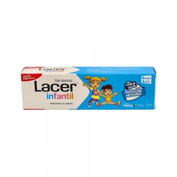 Lacer Gel Infantil Fresa 75 Ml 2-6 Años