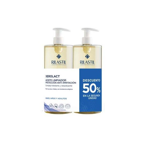 Rilastil Xerolact Aceite de Ducha Limpiador DUPLO 2x1000ml