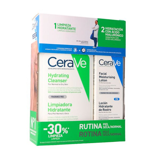Pack Rutina Piel Normal/ Grasa Gel Limpiador Espumoso + Crema Hidratante | Cerave