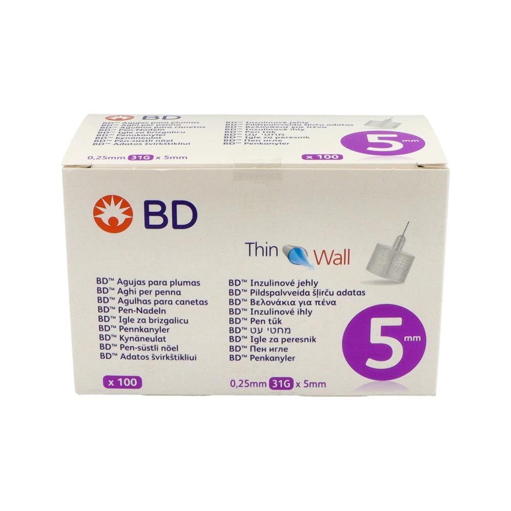 Aguja Bd Pluma 31G 0.25X5 Mm 100U R320212