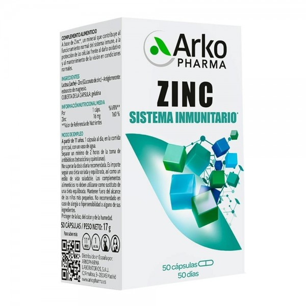 Arkopharma Zinc 50 Cápsulas Arkopharma