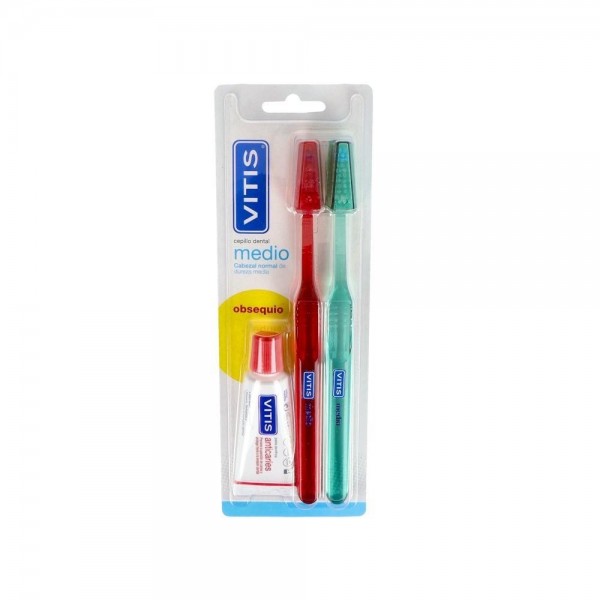 Vitis Cepillo Dental Duplo Medio 2 U