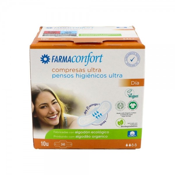 Compresa Hig Farmaconfort Dia Pleg Alas Alg 10 U