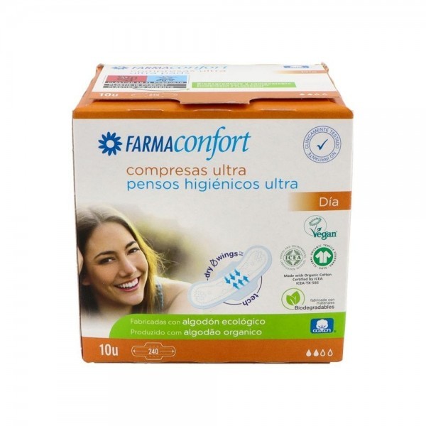 Compresa Hig Farmaconfort Dia Pleg Alas Alg 10 U
