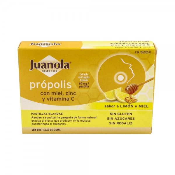 Past Juanola Propolis Miel Zinc Vit C 24 Past