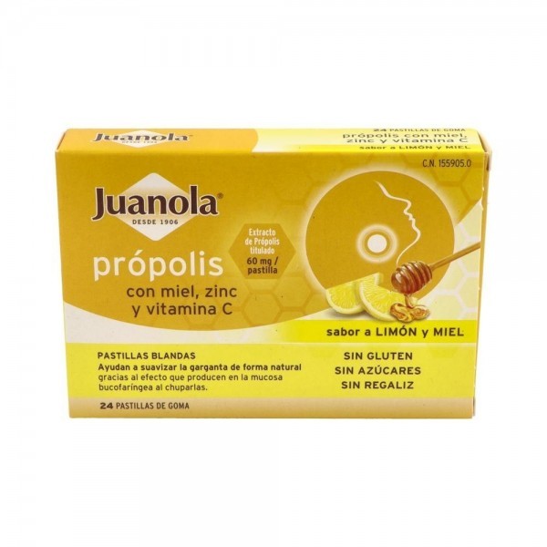 Past Juanola Propolis Miel Zinc Vit C 24 Past