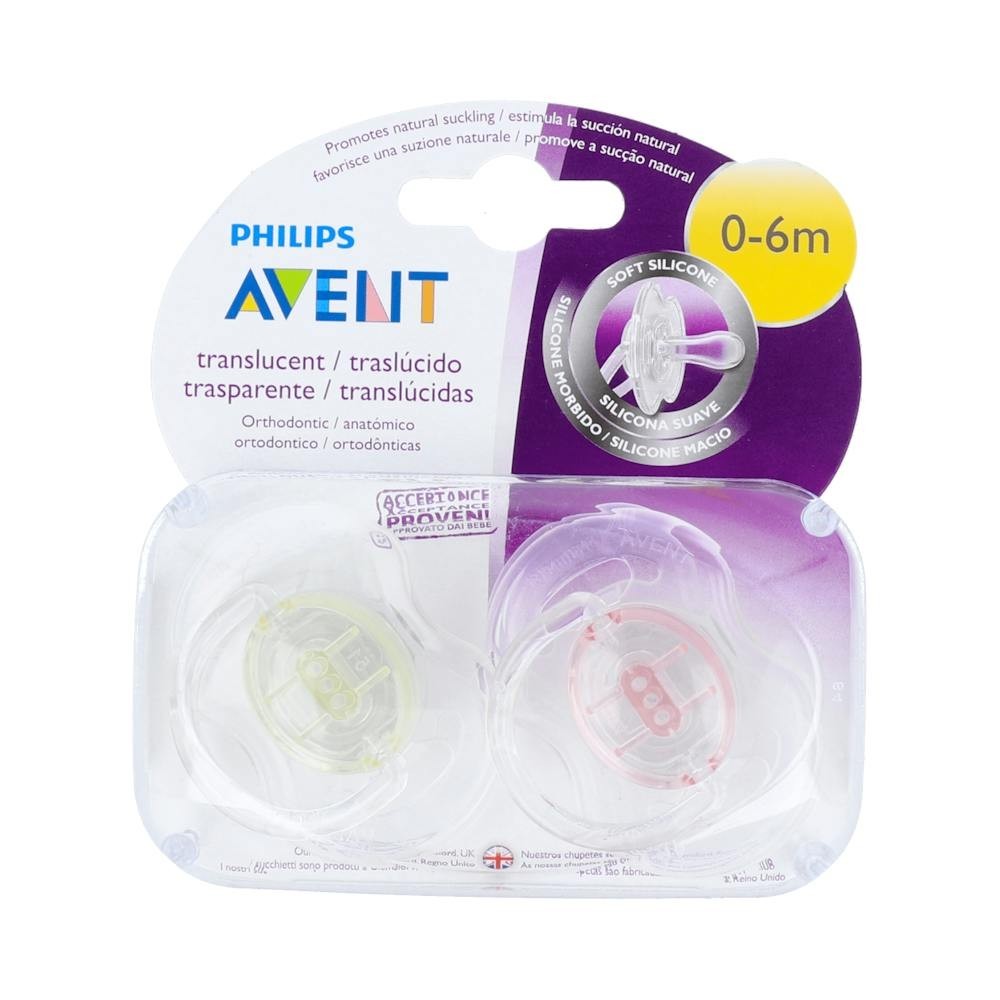 Chupete Avent Scf170/18 0-6M Transluc 2 U