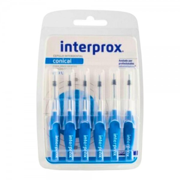 Cepillo Interdental Interprox 4 G Conico Recto Azul 6 U 1,7