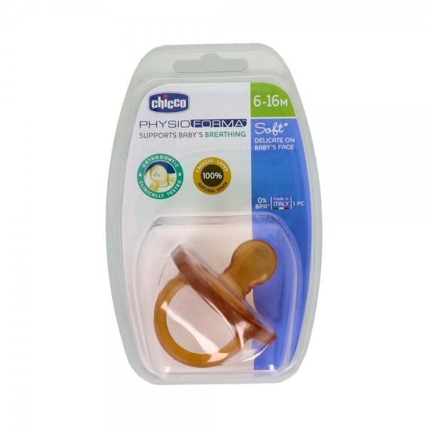Chupete Chicco Physio Soft Caucho Anat 6-12 1 Un