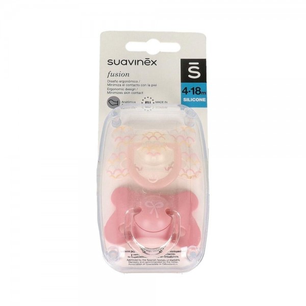 Chupete Suavinex Fusion Silicona Anat 4-18 2 Un