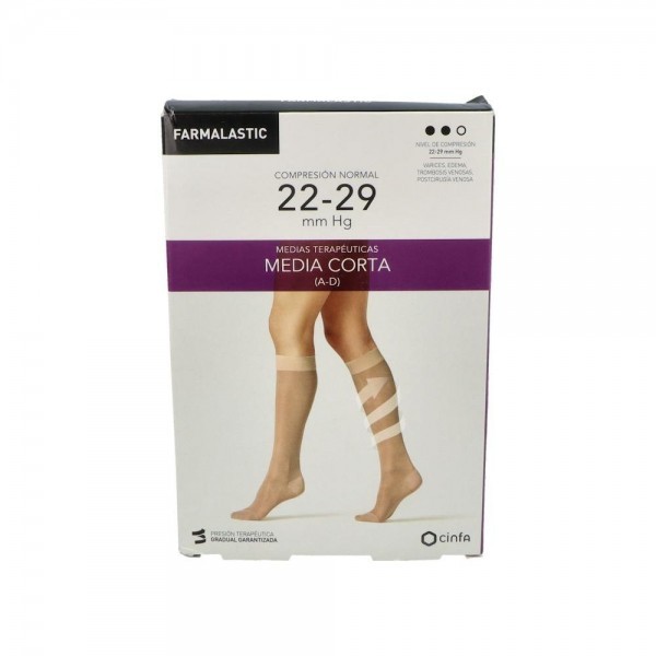 MEDIA FARMAL COR NOR C/PUNT BEIGE T/EG 2 UN