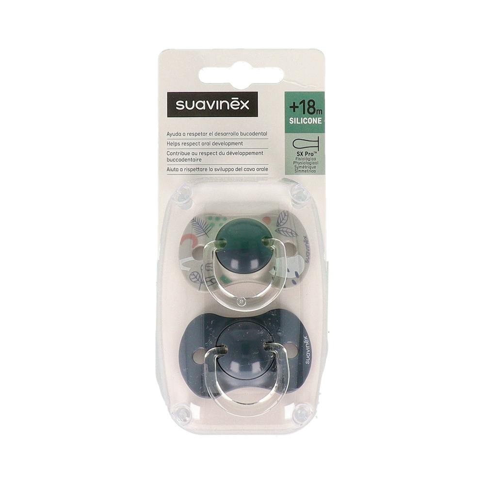 Chupete Fisiologico Suavinex Silicona +18 M 2 Un