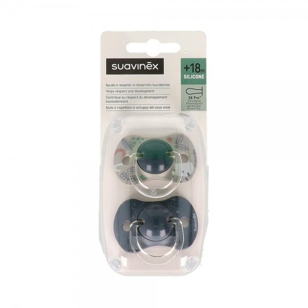 Chupete Fisiologico Suavinex Silicona +18 M 2 Un