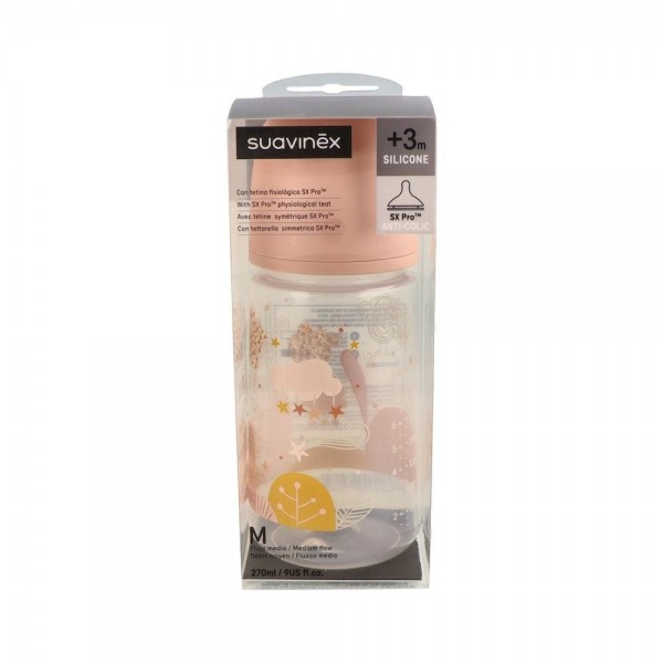 Biberon Suavinex Tetina Fisiologica Silicona T/U +3M...